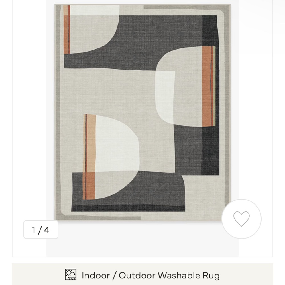 Ruggable Indoor/Outdoor Olena Charcoal Rug